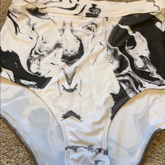 N.L.P. Trident High Waisted Marble Bikini Bottoms - Picture 9 of 10